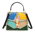 color block square bag