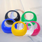 crescent acrylic clutch