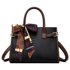 snakeskin embossed briefcase