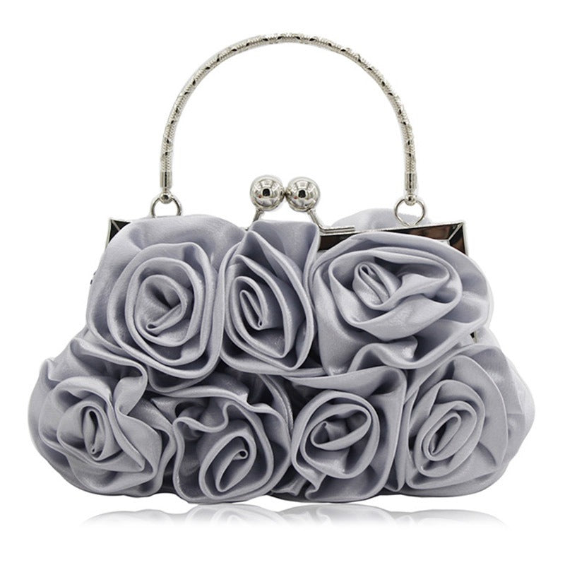 bridal satin clutch bag