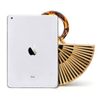 bamboo woven beach bag