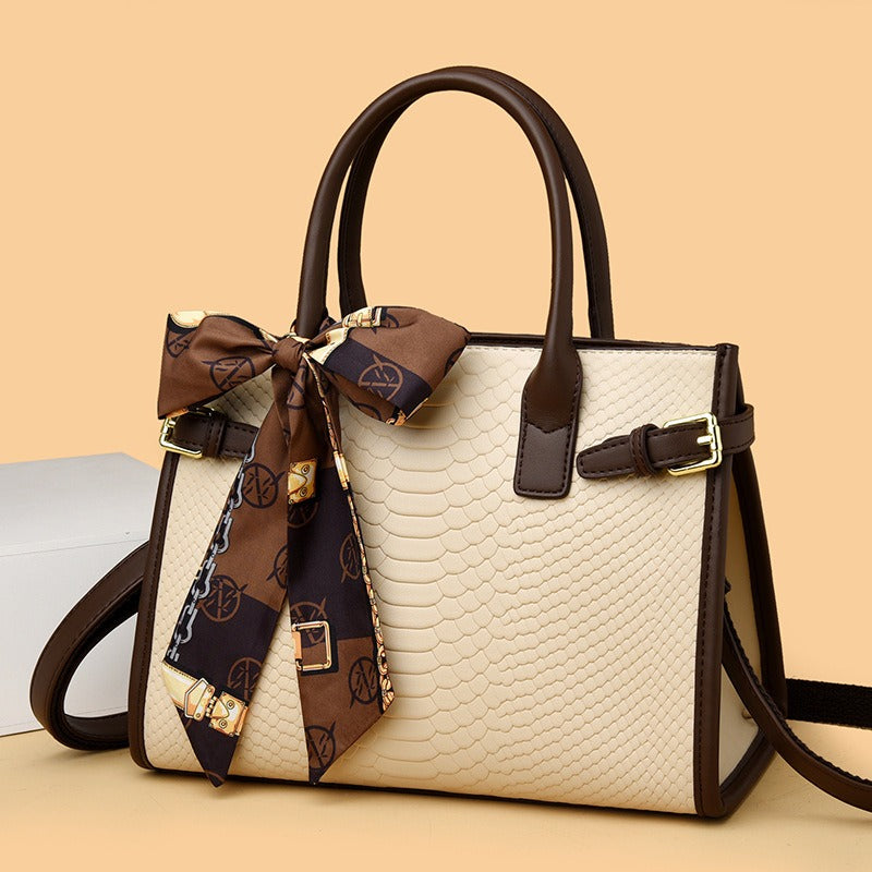 snakeskin embossed briefcase