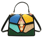 color block square bag