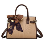 snakeskin embossed briefcase