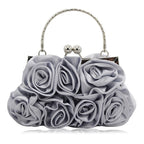 bridal satin clutch bag