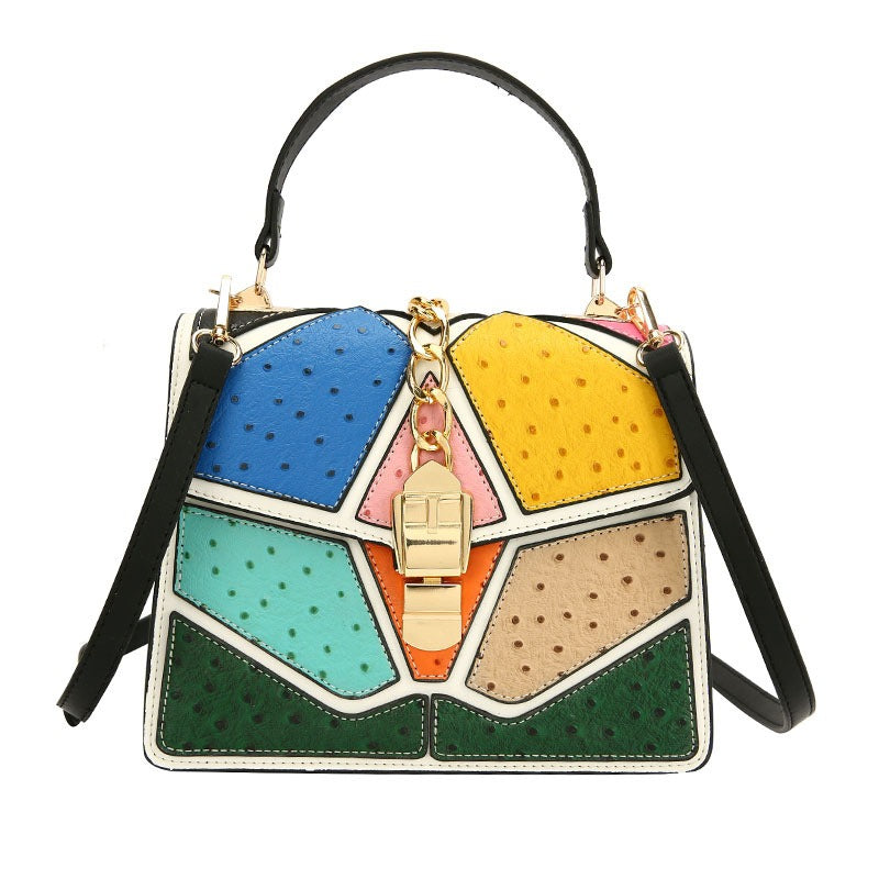color block square bag