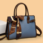 snakeskin embossed briefcase