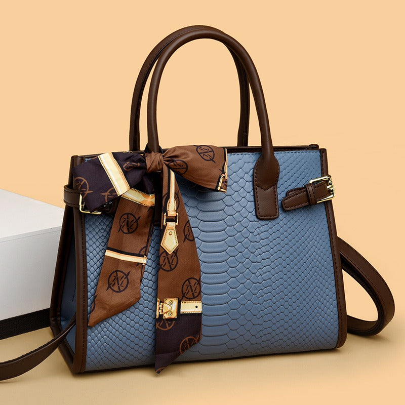 snakeskin embossed briefcase