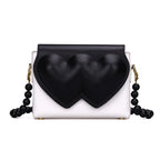 peach heart shoulder bag