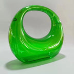 crescent acrylic clutch