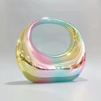 crescent acrylic clutch