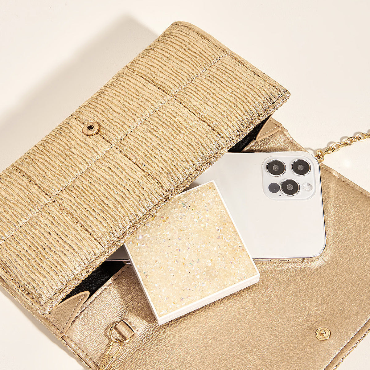 Fashion Evening Bag Ladies Clutch Bag Gold Flash Niche Senior Evening Bag