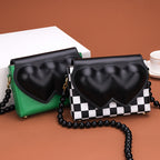 peach heart shoulder bag