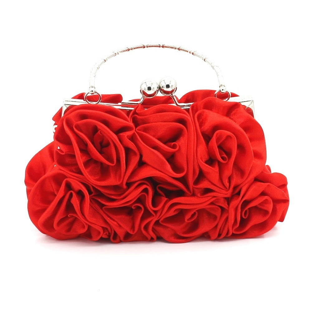 bridal satin clutch bag