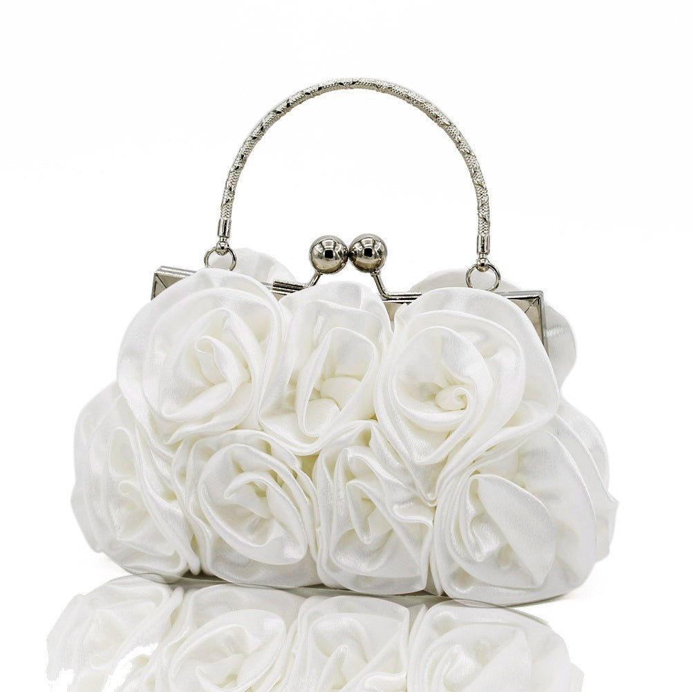 bridal satin clutch bag