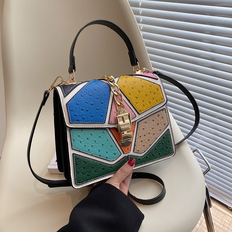 color block square bag