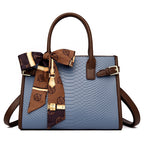 snakeskin embossed briefcase