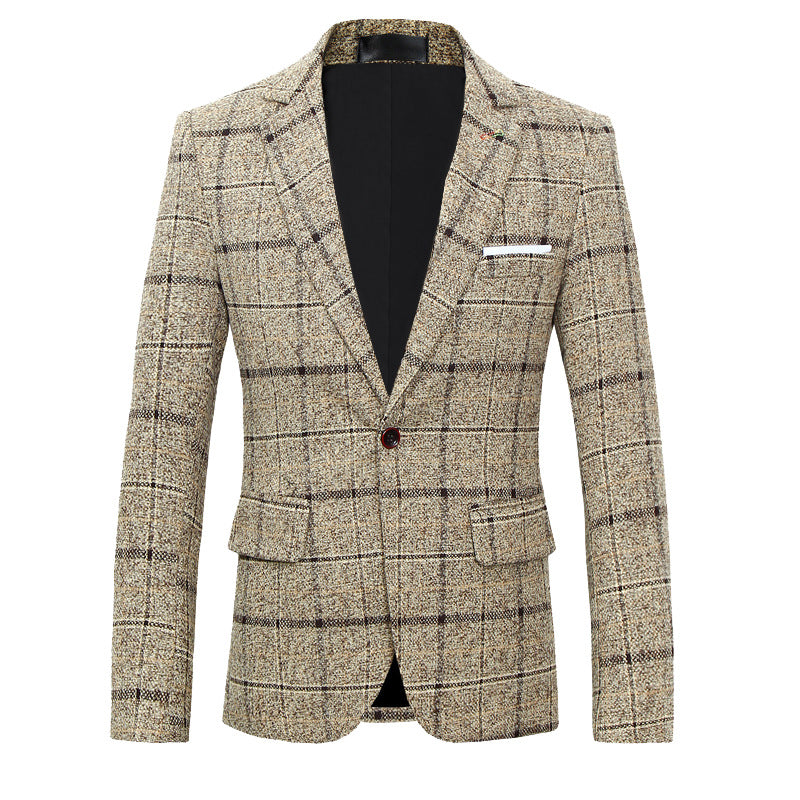 Men's Plaid Suit Jacket