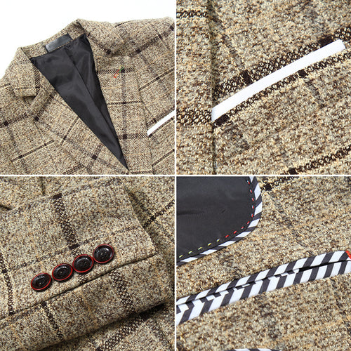Men's Plaid Suit Jacket