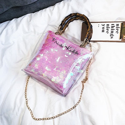 Transparent Chain Shoulder Bag