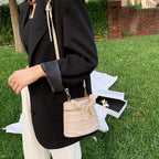 Crocodile Pattern Bucket Bag