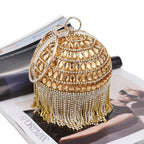 Round Fringe Evening Bag