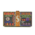 money print clutch bag