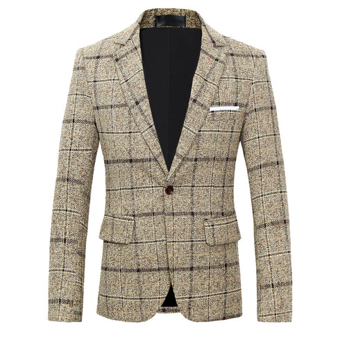 Men's Plaid Suit Jacket