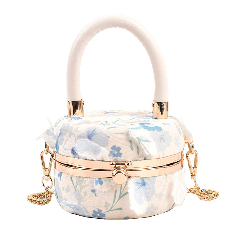 cylindrical chain handbag