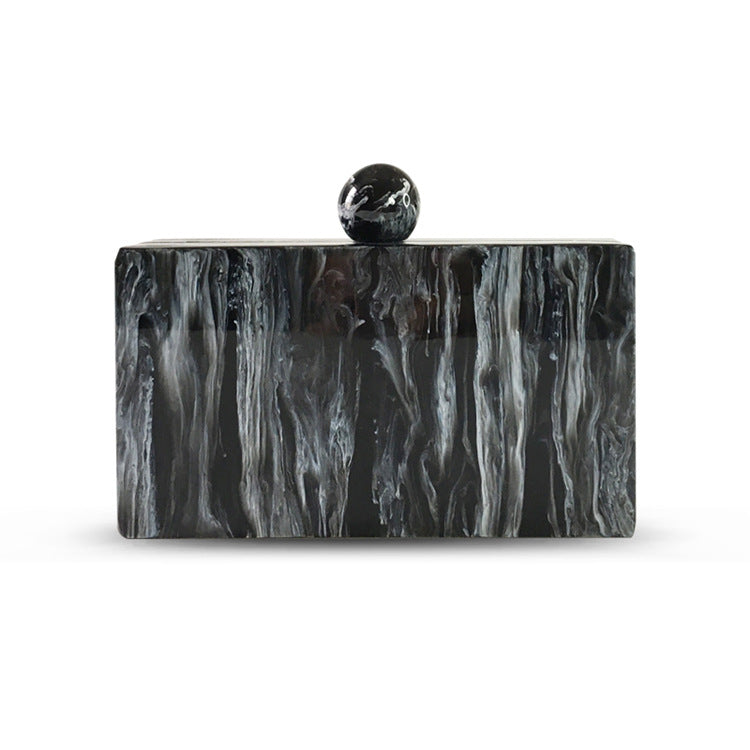 marbled acrylic clutch
