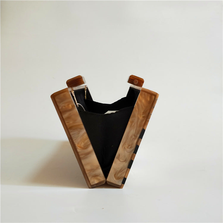 leaf vein acrylic clutch