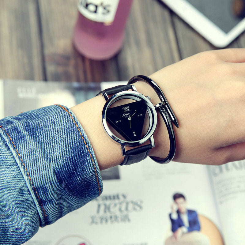 men watch hollow belt fashion Harajuku lovers watch students non mechanical quartz watch