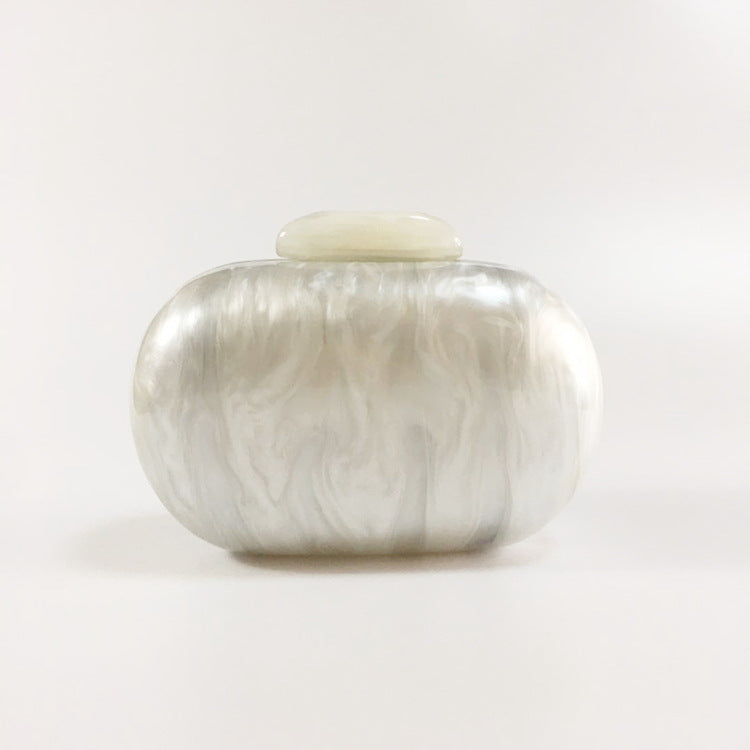oval acrylic clutch bag