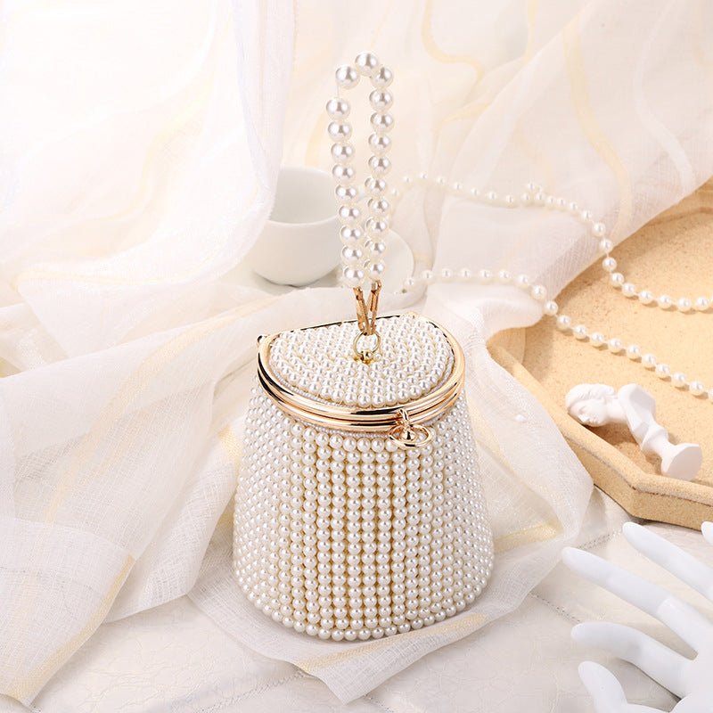 Pearl Bucket Evening Bag