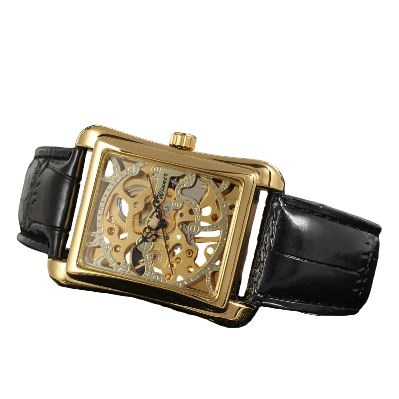 Winner men's fashion casual Swiss hollow manual mechanical watch