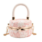 cylindrical chain handbag