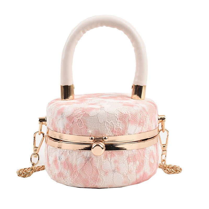 cylindrical chain handbag
