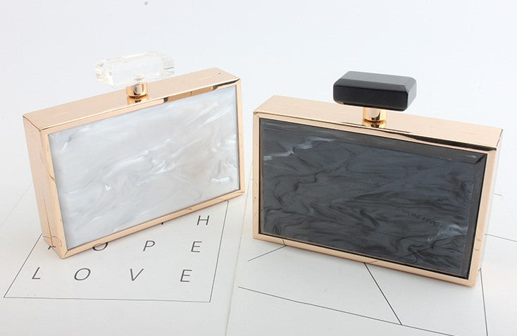 perfume bottle clutch bag