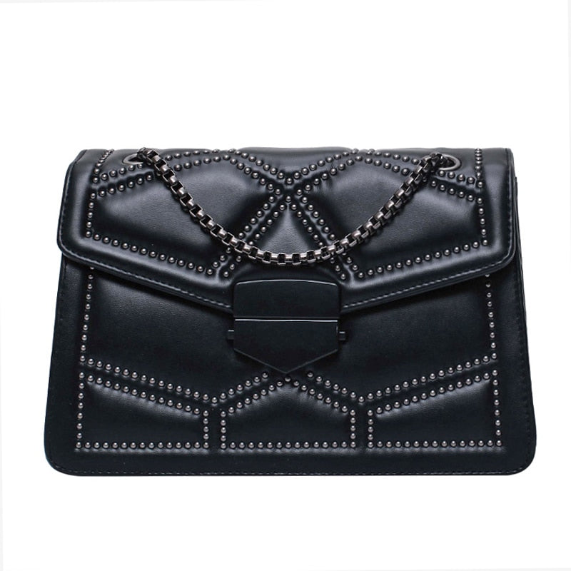 rivet chain crossbody bag