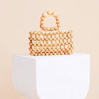 Wood Beaded Handbag