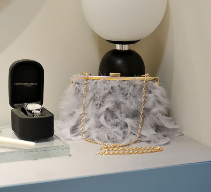 Luxy Moon Feather Handbag Women's Evening Clutch Bag White Pearl Chain Shoulder Bag Luxury Women Bags Design Party Purse ZD1647