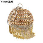 Round Fringe Evening Bag