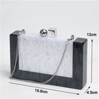 Acrylic Marble Clutch Bag