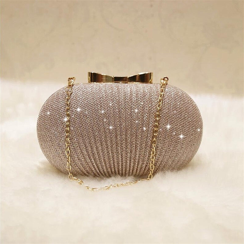 Golden Bridal Clutch Bag