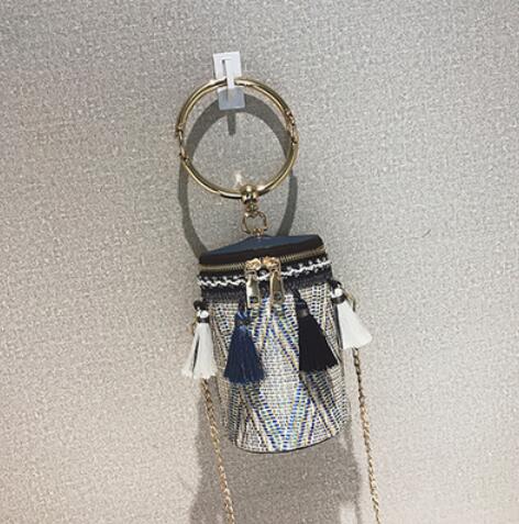 Round Straw Tote Bag