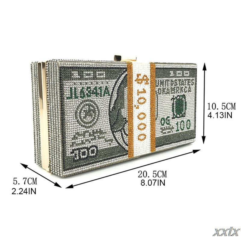 money print clutch bag