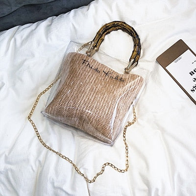 Transparent Chain Shoulder Bag