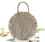 Fringed Straw Tote Bag