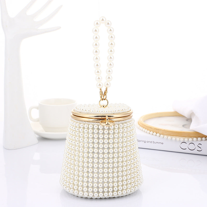 Pearl Bucket Evening Bag