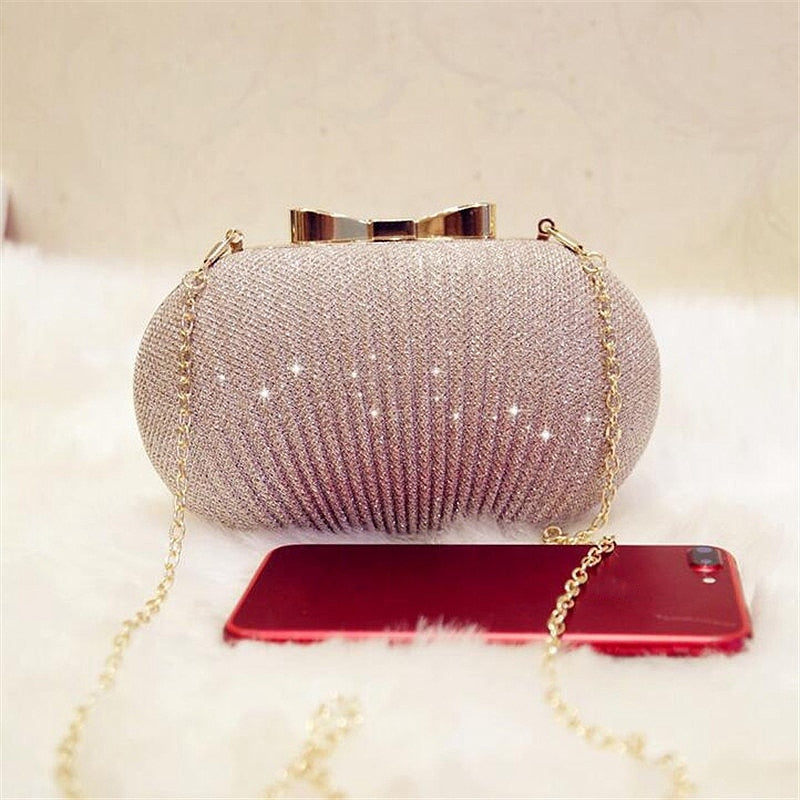 Golden Bridal Clutch Bag